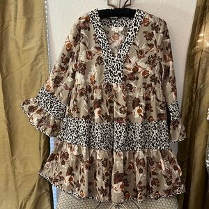 Floral/Cheetah Dress